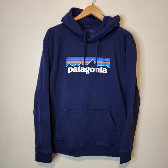Patagonia Hoodie Sweatshirt Mens Large Blue P6 Logo Uprisal Pullover Gorpcore - Picture 9 of 9
